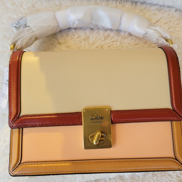 Coach Hutton Shoulder Bag In Colorblock - Picture 12 of 12